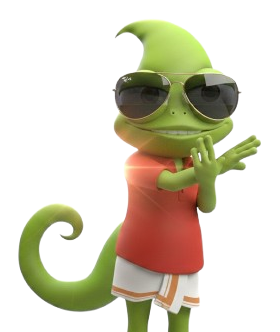 Azooka mascot wearing sunglasses, giving a confident thumbs-up gesture